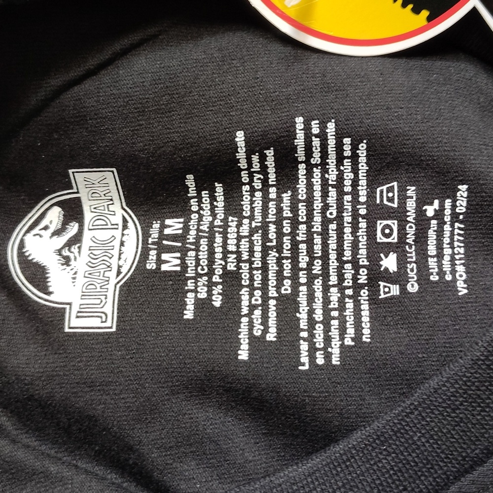 NWT Jurassic Park Unisex Adult T-shirt - Picture 6 of 7